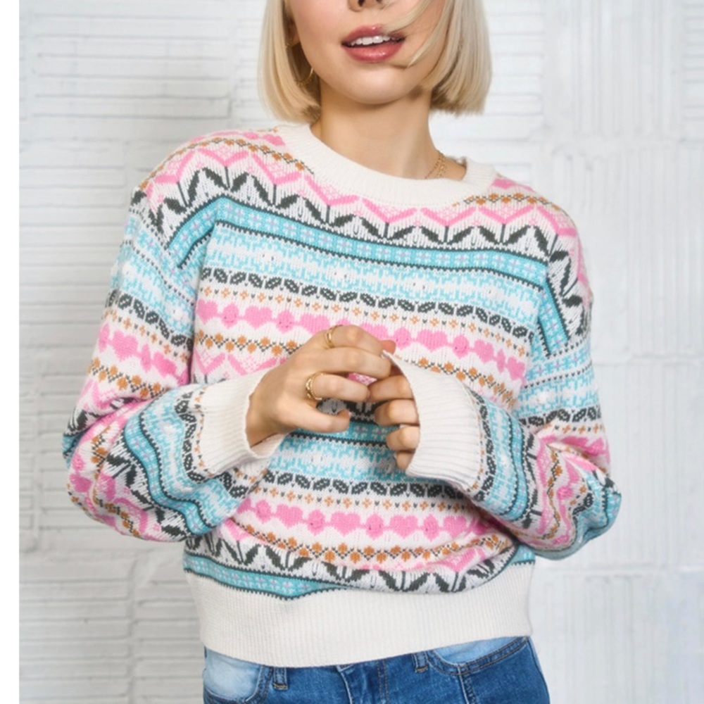 ISO this Maddie Fairisle Sweater from Francesca’s